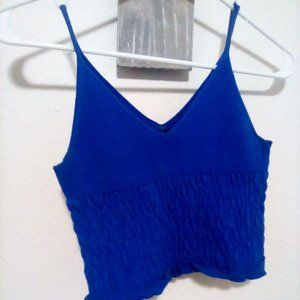 Blue crop top